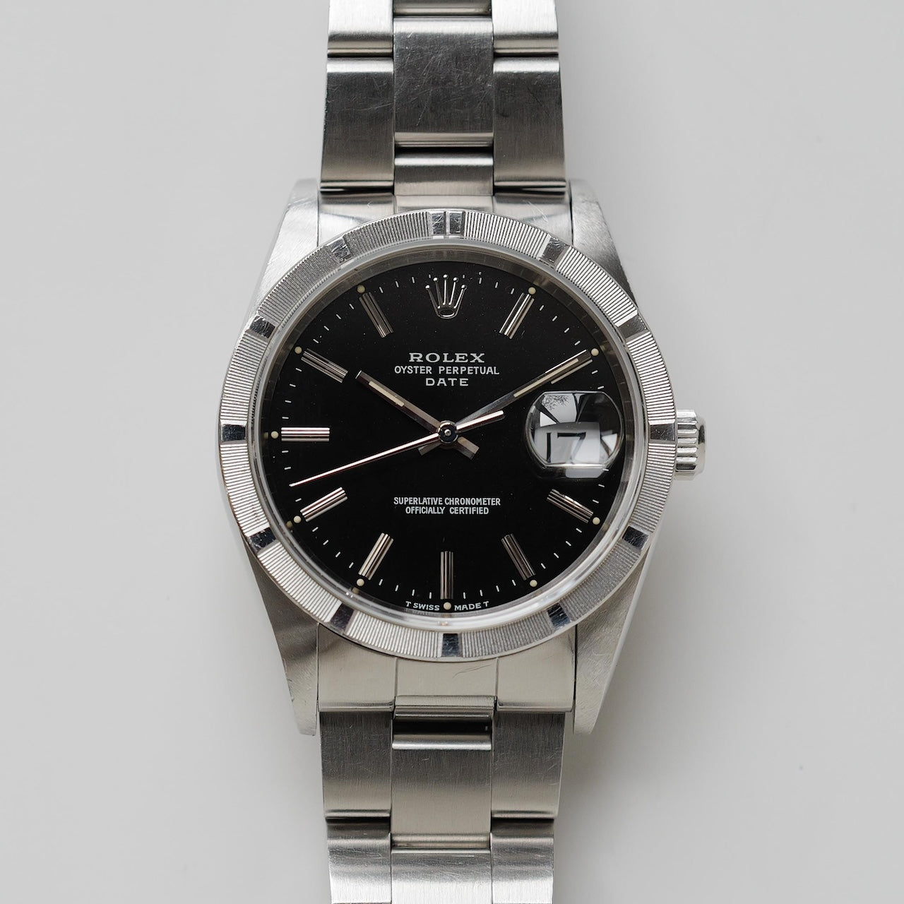 ロレックス/オイスターパーペチュアル デイト15210/エンジンターンドベゼル/保証書つき/ROLEX OYSTER PERPETUAL DATE Ref.15210 "ENGINE TURNED BEZEL"  1993-94y with Guarantee