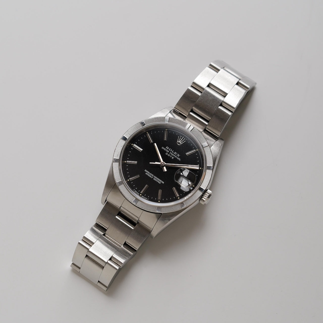 ロレックス/オイスターパーペチュアル デイト15210/エンジンターンドベゼル/保証書つき/ROLEX OYSTER PERPETUAL DATE Ref.15210 "ENGINE TURNED BEZEL"  1993-94y with Guarantee
