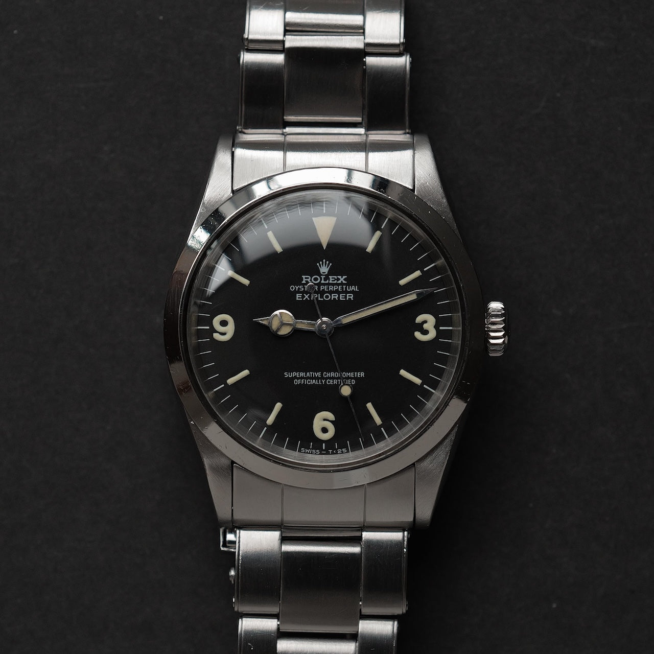 ロレックス/エクスプローラー1/1016/マーク1/ファットフォント/マットダイヤル/ROLEX EXPLORER 1 REF.1016 Mark 1 dial  "FAT FONT" 1968y