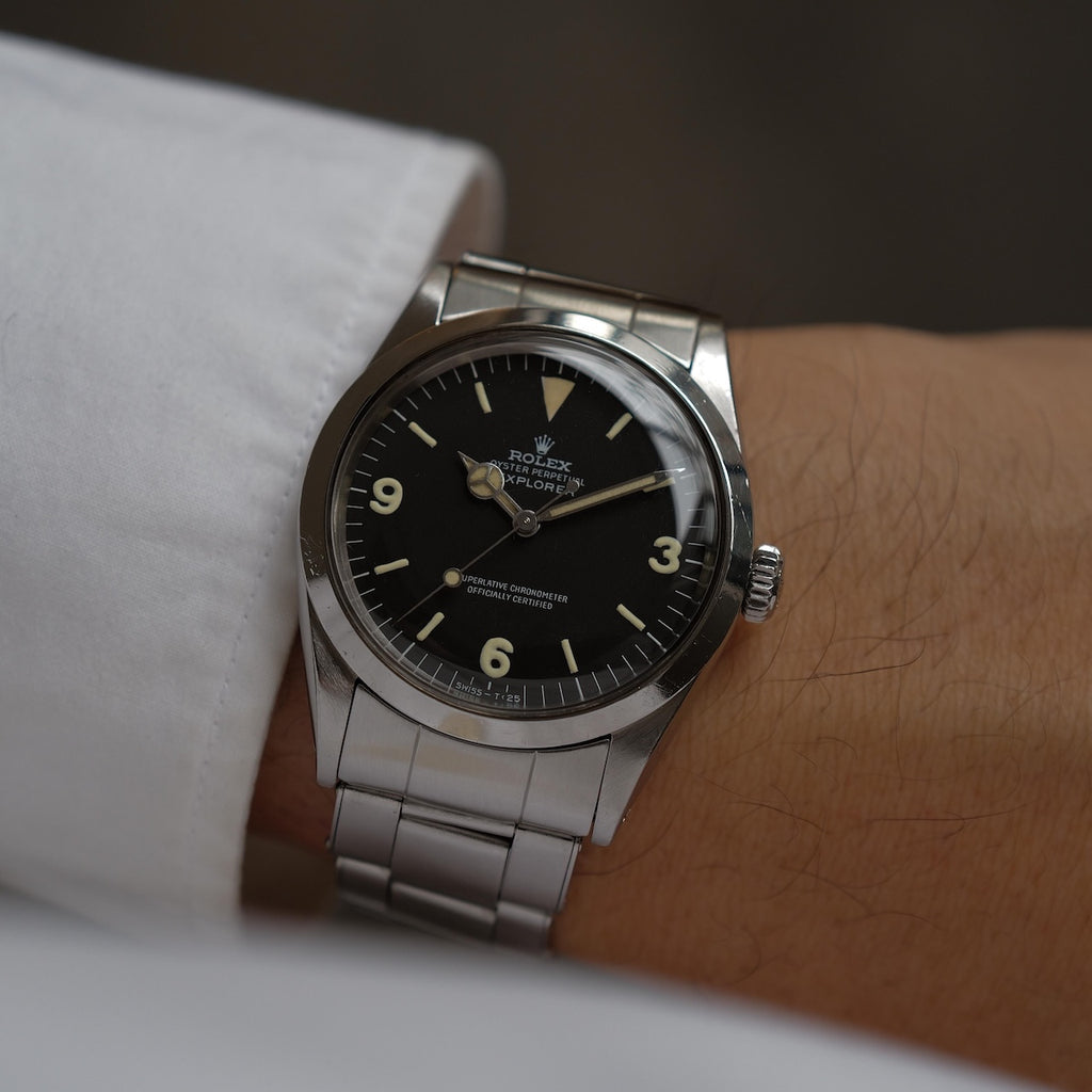 ロレックス/エクスプローラー1/1016/マーク１/ファットフォント/マットダイヤル/ROLEX EXPLORER 1 REF.1016 Mark 1 dial  "FAT FONT" 1968y