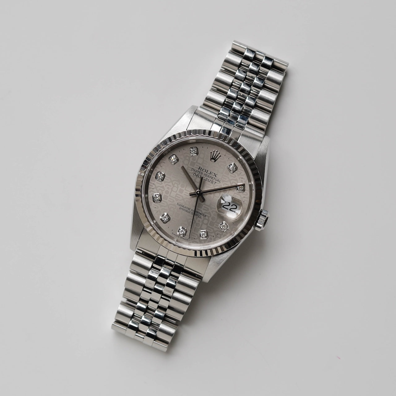ロレックス/デイトジャスト16234G/P番/コンピューター/後期10Pダイヤモンド/保証書付き/ROLEX DATE JUST Ref.16234G "Computer 10P Diamonds" with Guarantee 2000y