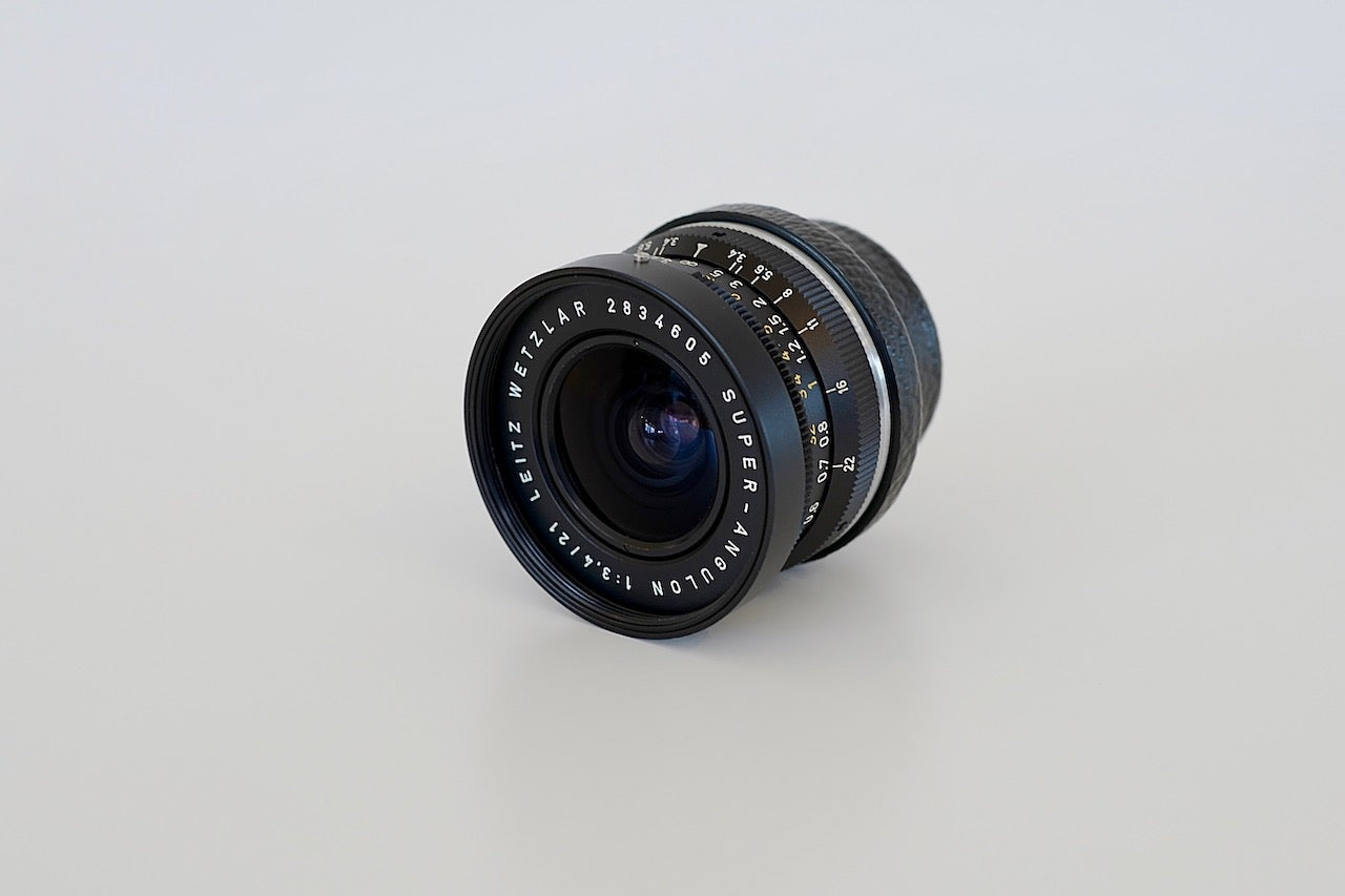LEICA Super-Angulon 21mmF3.4 last version 1977y with Hood and Box etc,