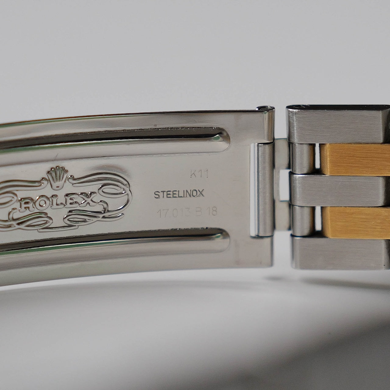 ロレックス/オイスタークォーツ/デイトジャスト/ノンポリッシュ/18Kイエローゴールド/裏蓋シール/ROLEX DATE JUST REF.17013 "OYSTER QUARTZ" Unpolished 18K Yellow Gold 1986-87y