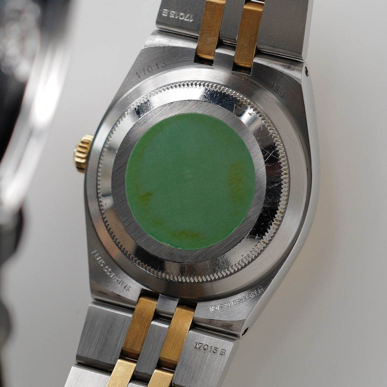 ロレックス/オイスタークォーツ/デイトジャスト/ノンポリッシュ/18Kイエローゴールド/裏蓋シール/ROLEX DATE JUST REF.17013 "OYSTER QUARTZ" Unpolished 18K Yellow Gold 1986-87y