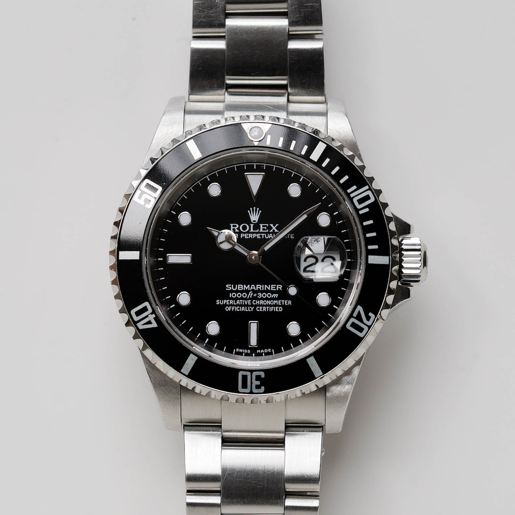ロレックス/サブマリーナーデイト16610/F番/保証書・箱付き/ROLEX SUBMARINER DATE REF.16610 F Serial 2004 with Box and Paper
