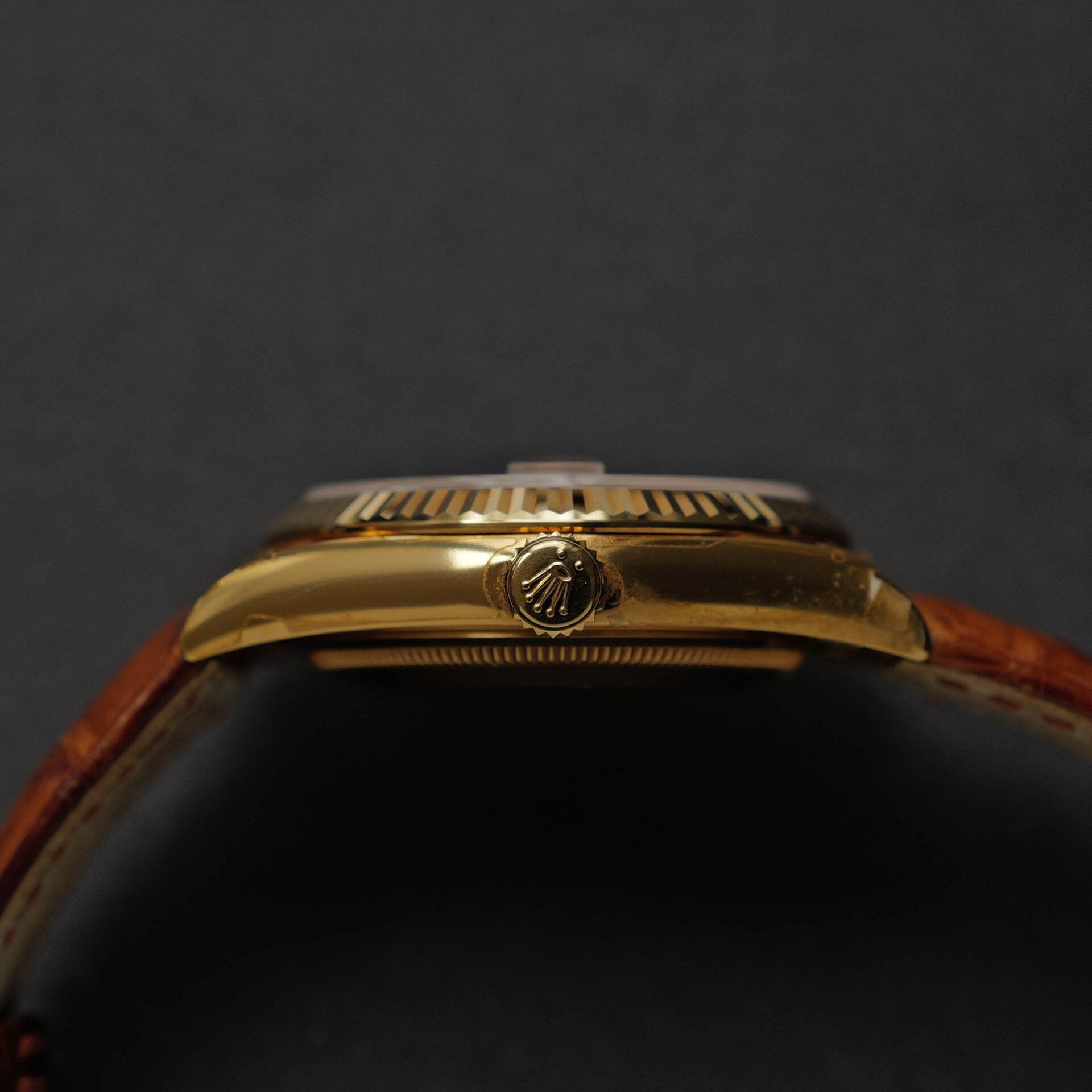 ロレックス/デイデイト118138/コニャック/18Kイエローゴールド/ほぼ未使用/ROLEX DAY DATE REF.118138 "COGNAC" 18KYG FULL SET 2017y NEVER USED