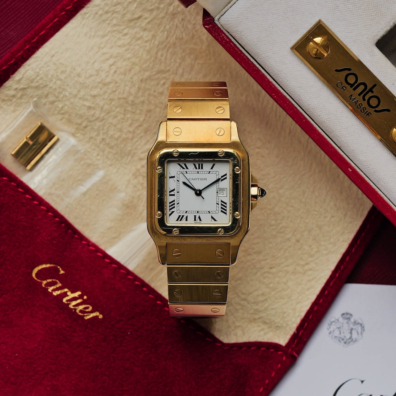 カルティエ/サントス/カレ/2960/29mm/GM/18Kイエローゴールド/CARTIER SANTOS Carrée REF.2960 Or Massif 29mm GM case 18KYG