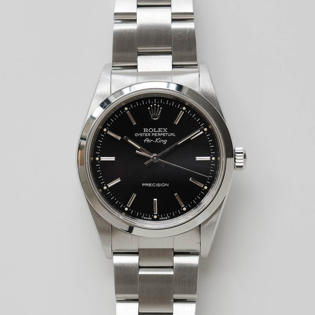 ロレックス/エアキング14000/ブラックダイヤル/箱・保証書付き/ROLEX AIR-KING REF.14000 "BLACK" All Tritium with Box and Paper 1996y