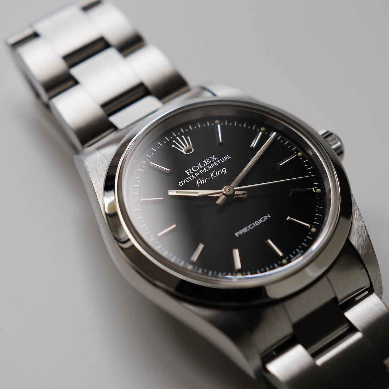 ロレックス/エアキング14000/ブラックダイヤル/箱・保証書付き/ROLEX AIR-KING REF.14000 "BLACK" All Tritium with Box and Paper 1996y