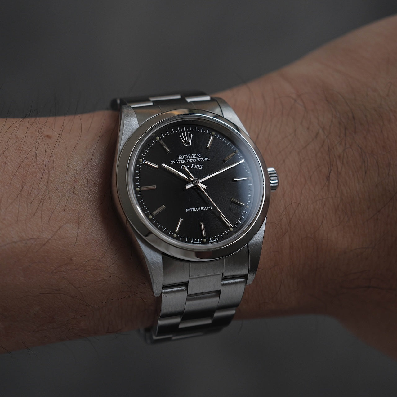ロレックス/エアキング14000/ブラックダイヤル/箱・保証書付き/ROLEX AIR-KING REF.14000 "BLACK" All Tritium with Box and Paper 1996y