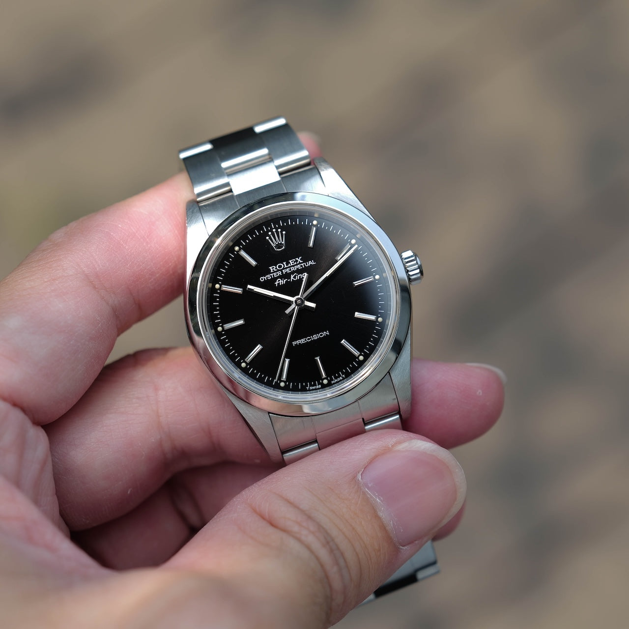 ロレックス/エアキング14000/ブラックダイヤル/箱・保証書付き/ROLEX AIR-KING REF.14000 "BLACK" All Tritium with Box and Paper 1996y