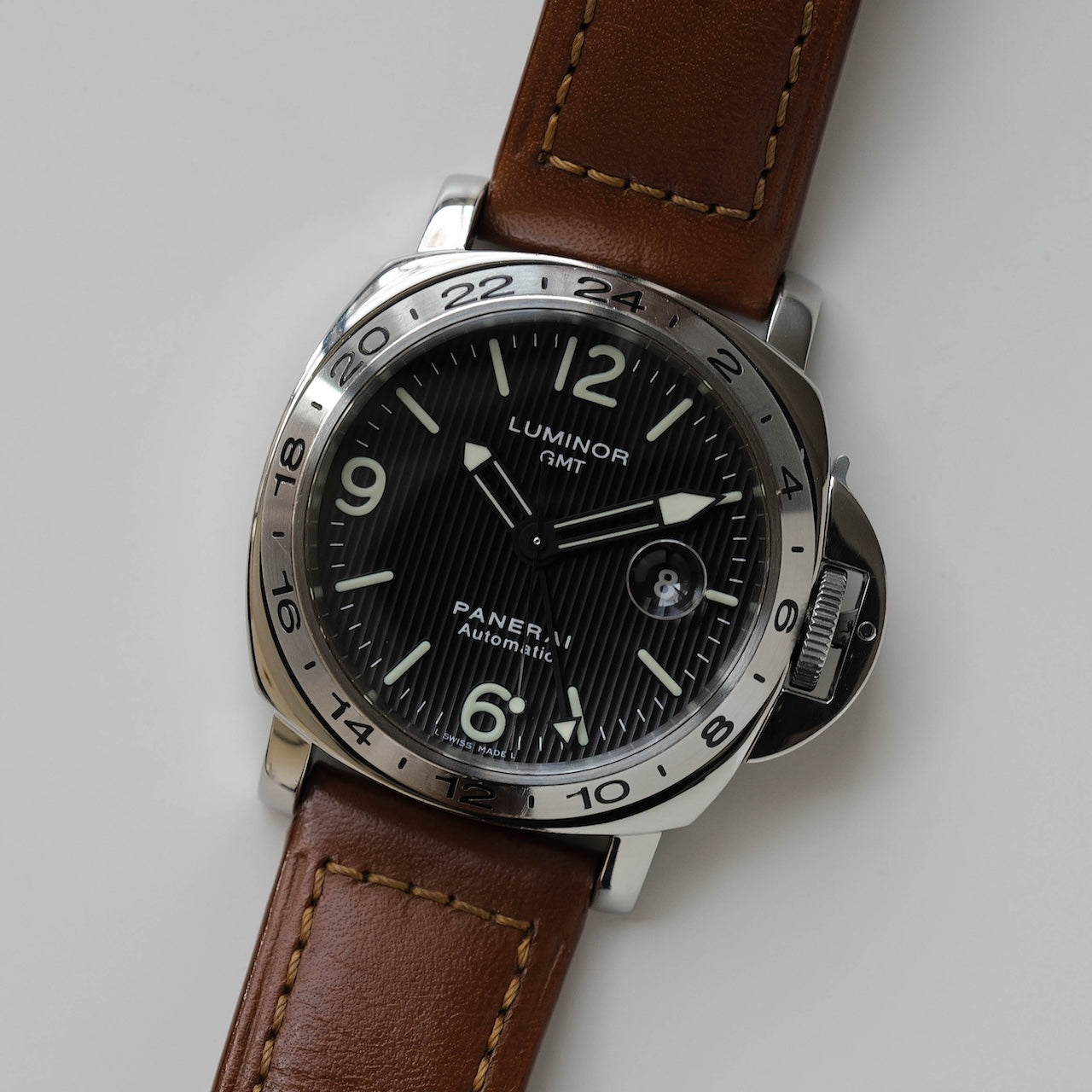 パネライ/ルミノールGMT/B番/フリンケダイヤル/クロノメーター証明書/箱付属/PANERAI LUMINOR GMT PAM00029 B Serial 1999y with Box