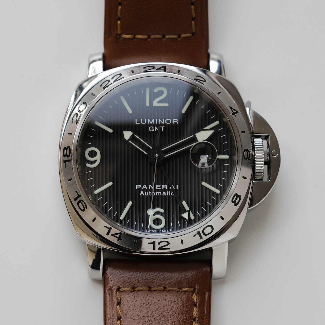 パネライ/ルミノールGMT/B番/フリンケダイヤル/クロノメーター証明書/箱付属/PANERAI LUMINOR GMT PAM00029 B Serial 1999y with Box