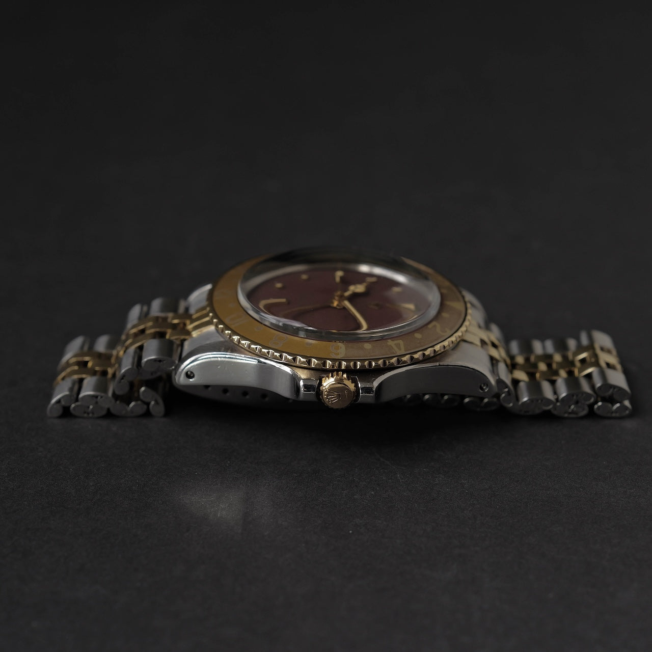 ロレックス/GMTマスター1675/3/茶つぼ/フジツボダイヤル/ゴーストベゼル/ROLEX GMT-MASTER 1675/3 "BROWN NIPPLE" GOHST BEZEL 18KYG 1972y