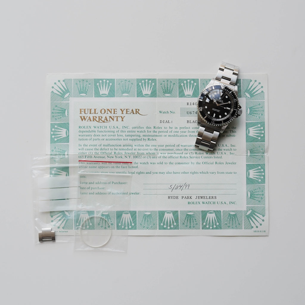 ロレックス/サブマリーナー14060/U番/ドーム風防/トリチノバ/USギャランティー付/ ROLEX SUBMARINER “DOME” Ref.14060 Tritinova with US Guarantee 1997y