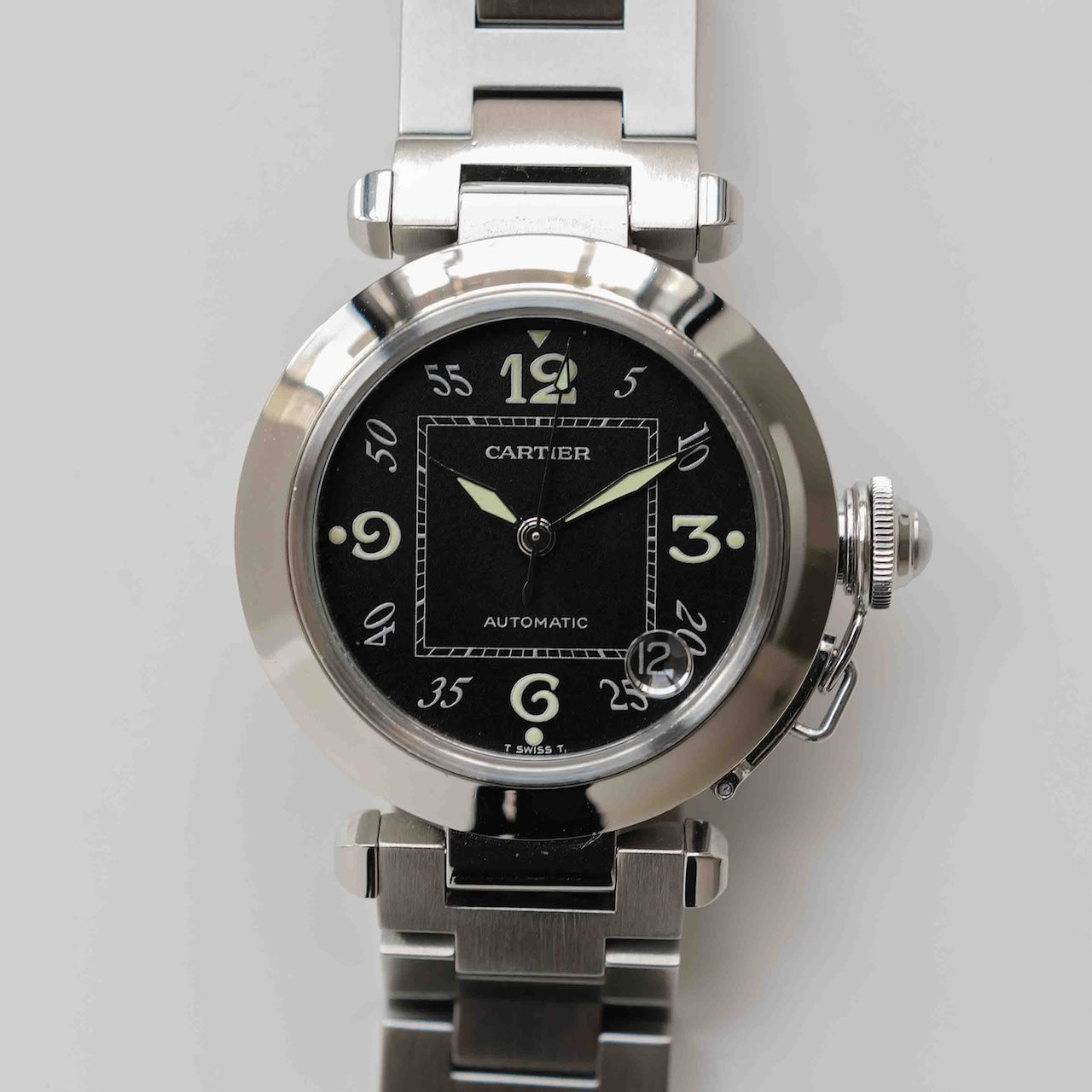 カルティエ/パシャC/2324/黒文字盤/保証書付フルセット/CARTIER PASHA C 35mm "BLACK DIAL"Ref.2324 1999y FULL SET