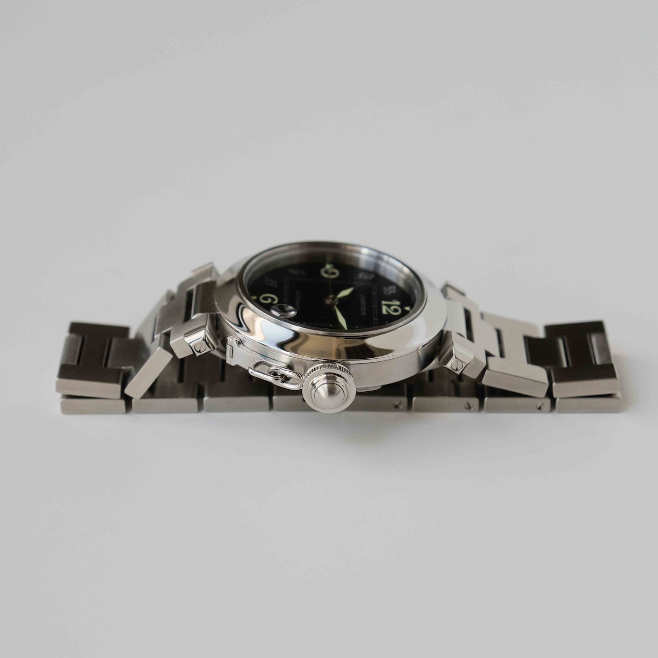 カルティエ/パシャC/2324/黒文字盤/保証書付フルセット/CARTIER PASHA C 35mm "BLACK DIAL"Ref.2324 1999y FULL SET