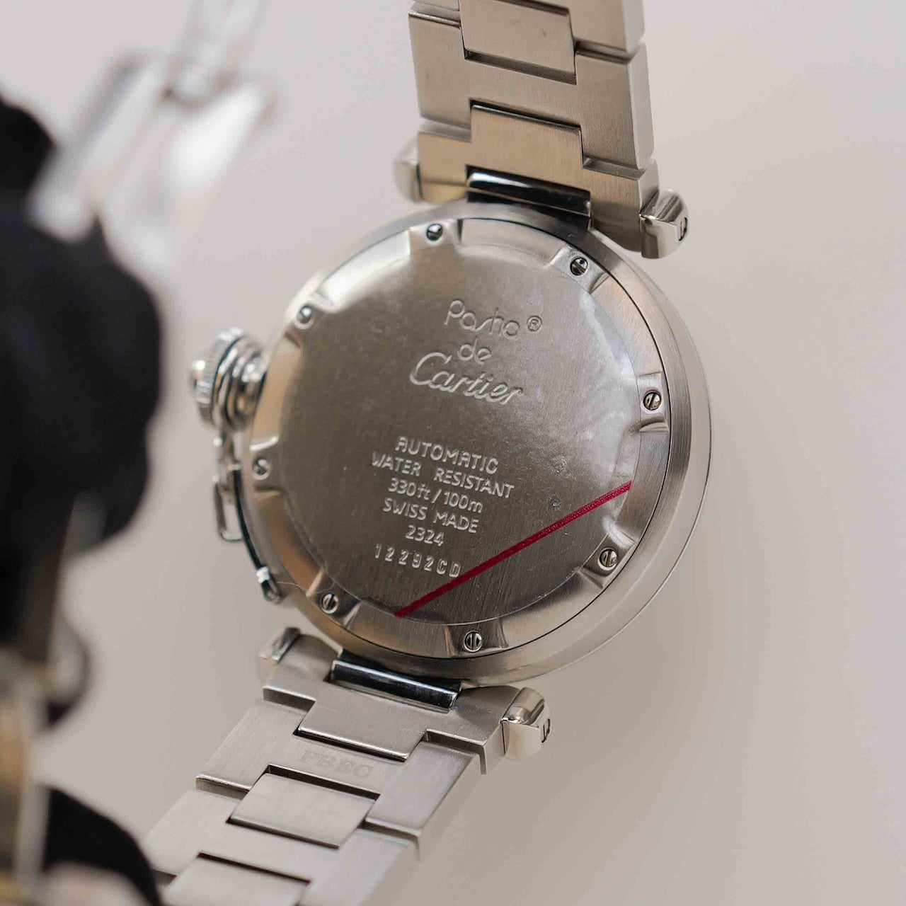 カルティエ/パシャC/2324/黒文字盤/保証書付フルセット/CARTIER PASHA C 35mm "BLACK DIAL"Ref.2324 1999y FULL SET