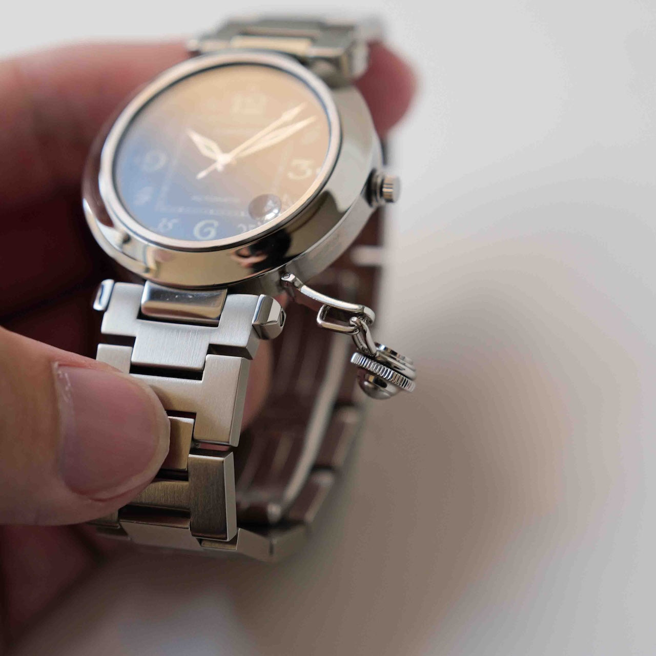 カルティエ/パシャC/2324/黒文字盤/保証書付フルセット/CARTIER PASHA C 35mm "BLACK DIAL"Ref.2324 1999y FULL SET