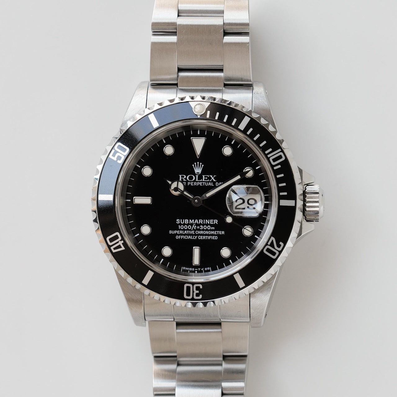 ロレックス/サブマリーナー/W番/オールトリチウム/裏蓋シール/箱・保証書付/ROLEX SUBMARINER DATE REF.16610 W Serial 1995 with Box and Paper