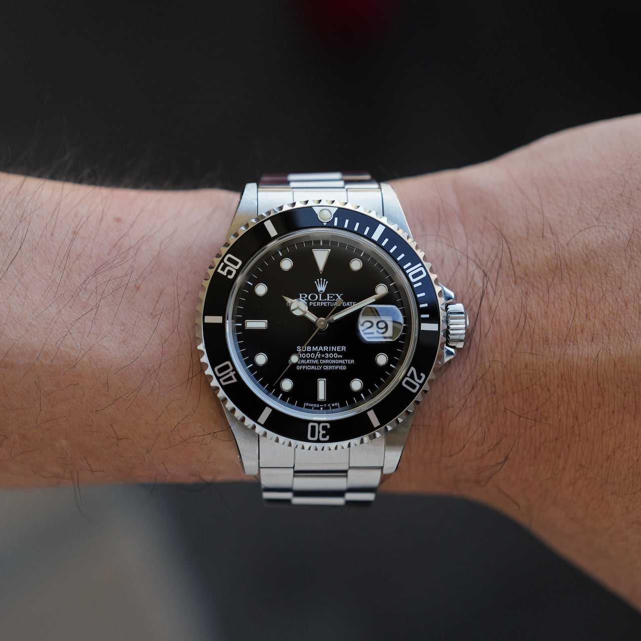 ロレックス/サブマリーナー/W番/オールトリチウム/裏蓋シール/箱・保証書付/ROLEX SUBMARINER DATE REF.16610 W Serial 1995 with Box and Paper