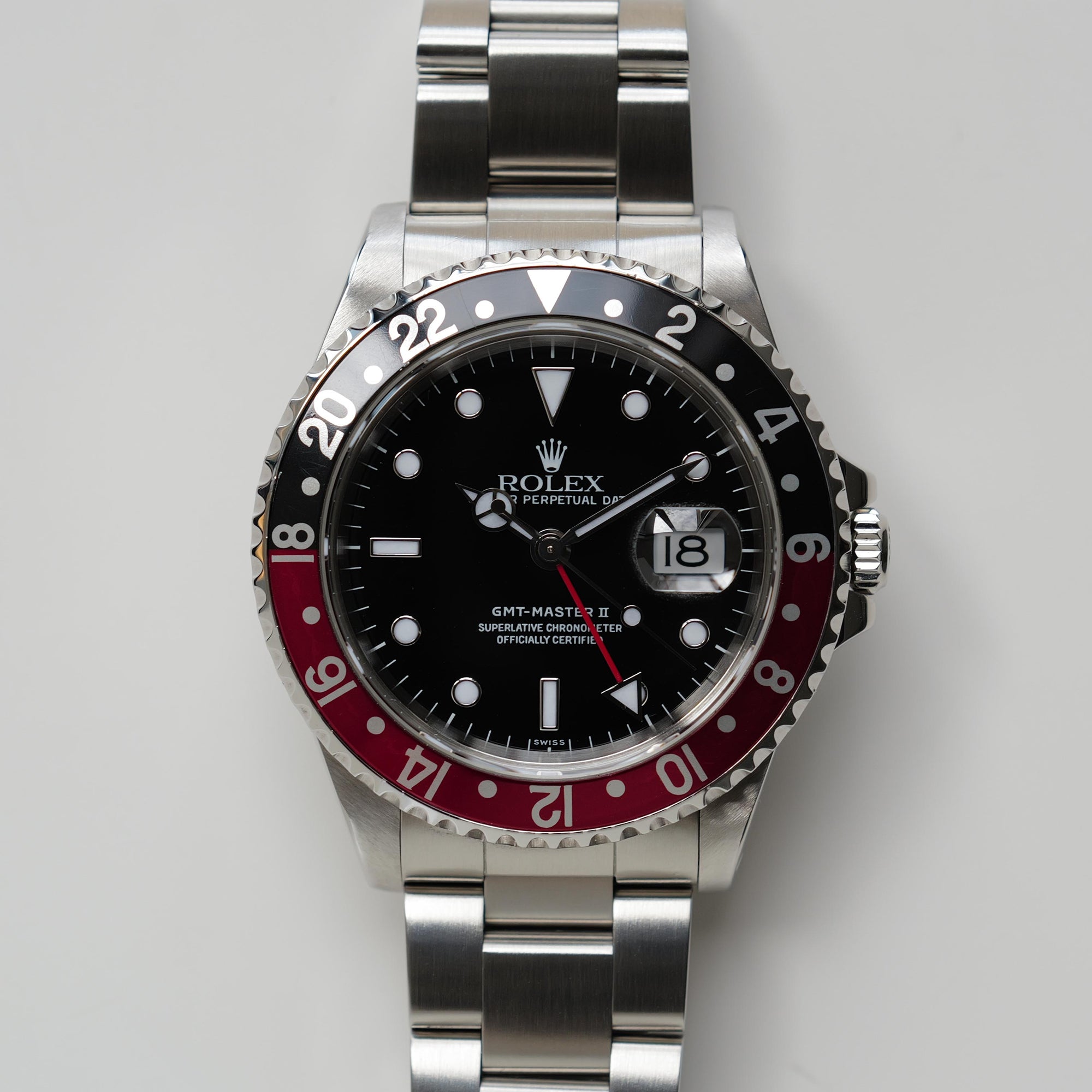ロレックス/GMTマスター2/16710/A番/コークベゼル/オンリースイス/保証書付フルセット/ROLEX GMT-MASTER2 REF.16710 “ONLY SWISS” Coke Bezel A-Serial 1998-99Y Full Set