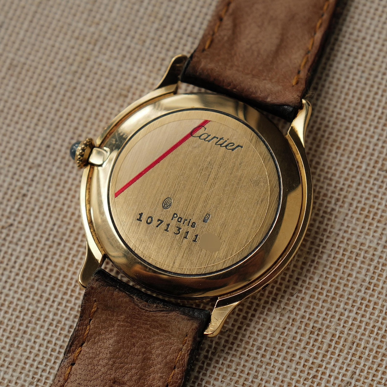 カルティエ/リヴィエラLM/10713/パリ表記/ホワイトローマン/18Kイエローゴールド/CARTIER RIVIERA LM REF.10713 "PARIS" White Roman Dial 18KYG 1970s