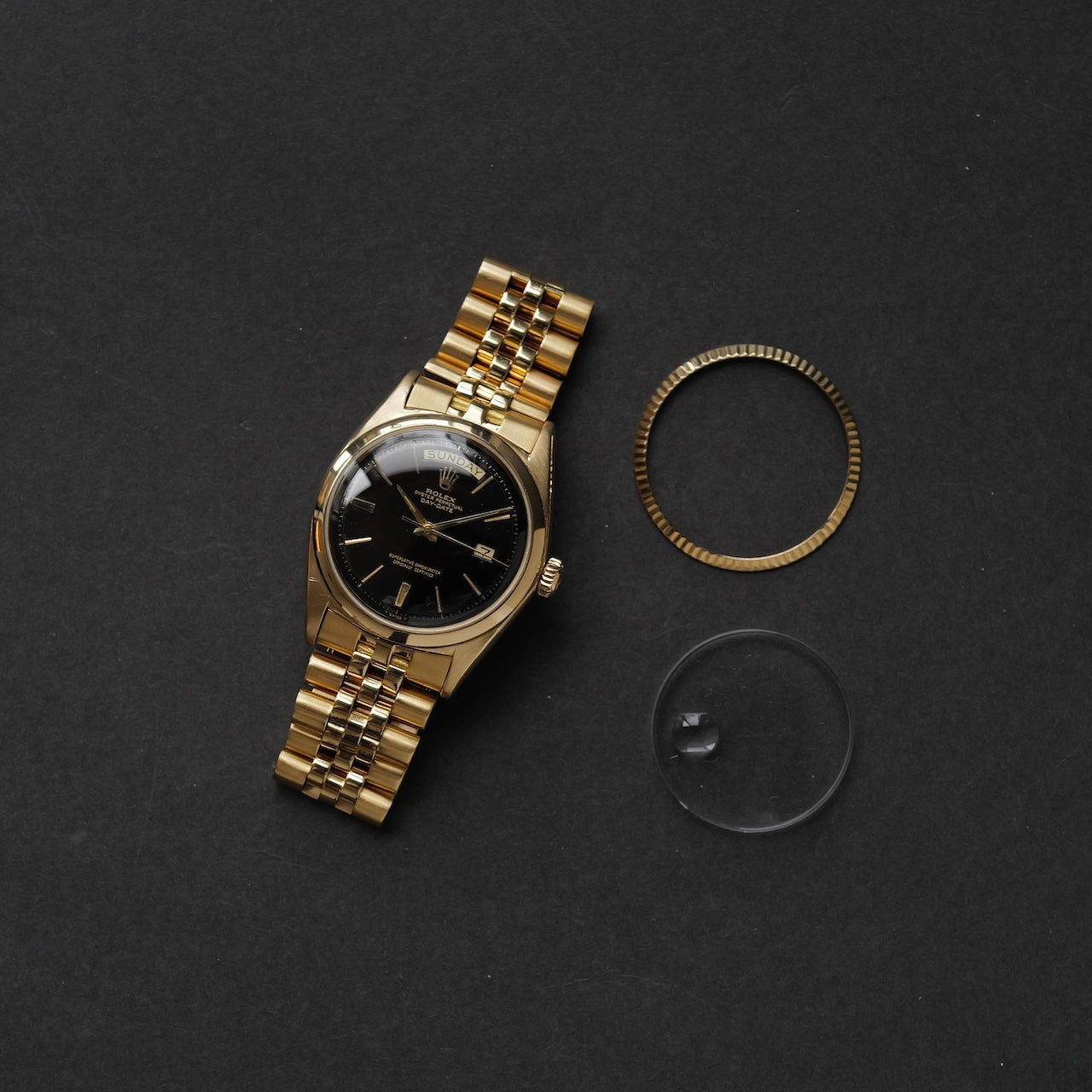 【ON HOLD】ロレックス/デイデイト1803/ミラートロピカルダイヤル/18Kイエローゴールド/ROLEX DAY-DATE Ref.1803 18KYG “Tropical Gilt Dial”  1964y