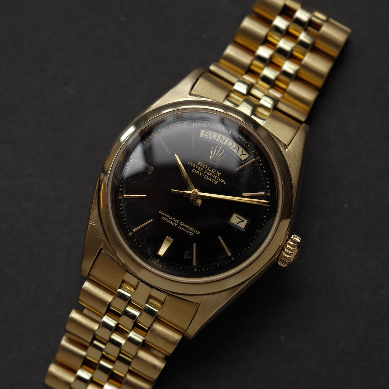 ロレックス/デイデイト1803/ミラートロピカルダイヤル/18Kイエローゴールド/ROLEX DAY-DATE Ref.1803 18KYG “Tropical Gilt Dial”  1964y