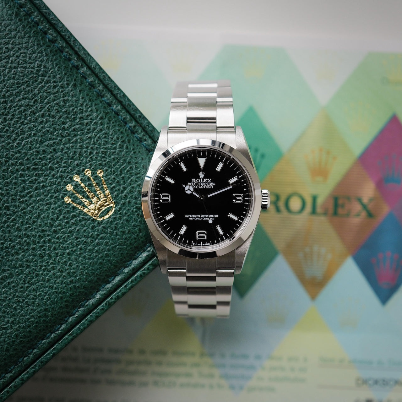 ロレックス/エクスプローラー1/114270/Y番/裏蓋シールあり/保証書付フルセット/ROLEX EXPLORER 1 REF.114270 Y-Serial 2002y Full Set