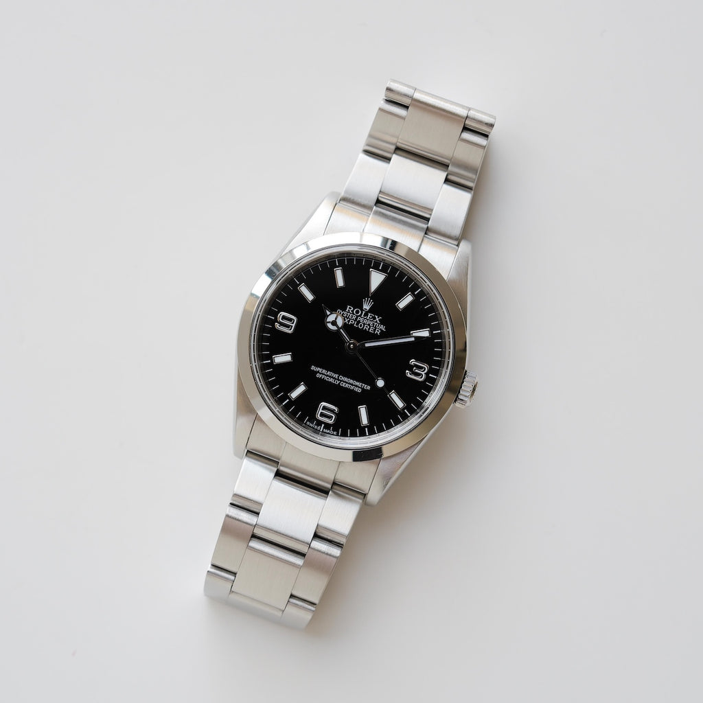 ロレックス/エクスプローラー1/114270/Z番/ルーレット刻印/保証書付フルセット/ROLEX EXPLORER 1 REF.114270 Z-Serial "Engraved rehaut" 2007 Full Set