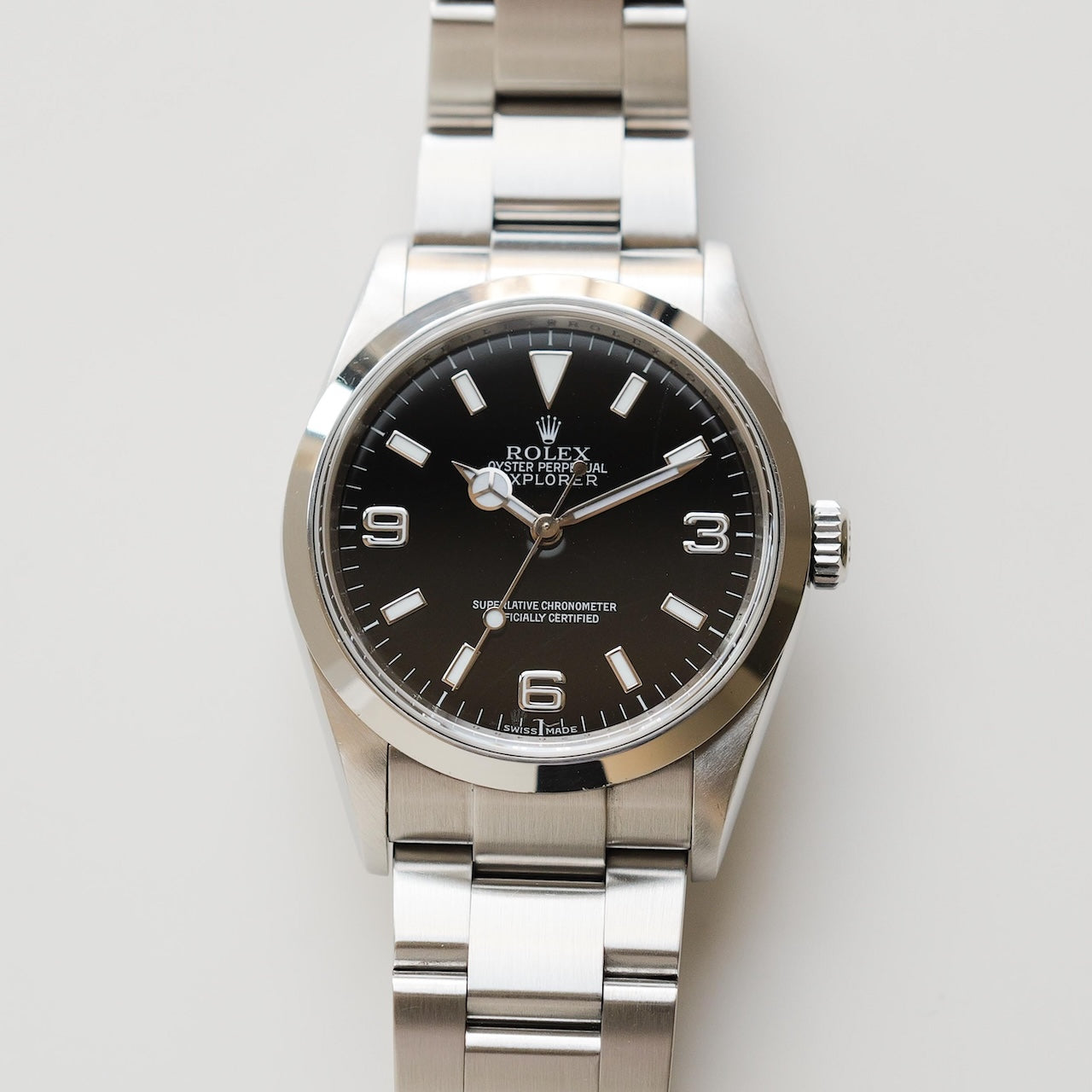 ロレックス/エクスプローラー1/114270/Z番/ルーレット刻印/保証書付フルセット/ROLEX EXPLORER 1 REF.114270 Z-Serial "Engraved rehaut" 2007 Full Set