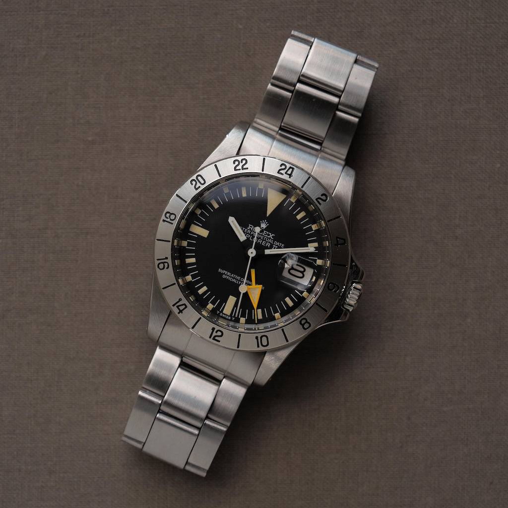 ロレックス/エクスプローラー2/1655/マーク２ダイヤル/マーク２ベゼル/日ロレオーバーホール証明書/ROLEX EXPLORER 2 Ref.1655 "Mk2 Dial, Mk2 Bezel" 1974y with Box and  JP ROLEX OH Guarantee