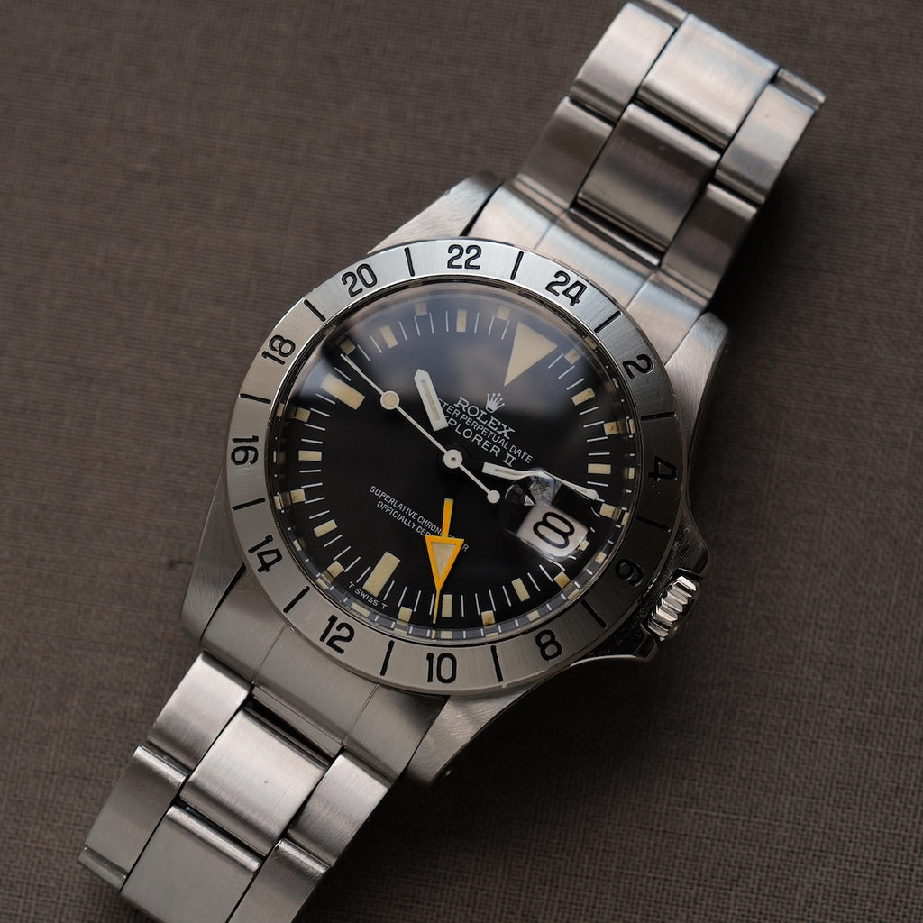 ロレックス/エクスプローラー2/1655/マーク２ダイヤル/マーク２ベゼル/日ロレオーバーホール証明書/ROLEX EXPLORER 2 Ref.1655 "Mk2 Dial, Mk2 Bezel" 1974y with Box and  JP ROLEX OH Guarantee