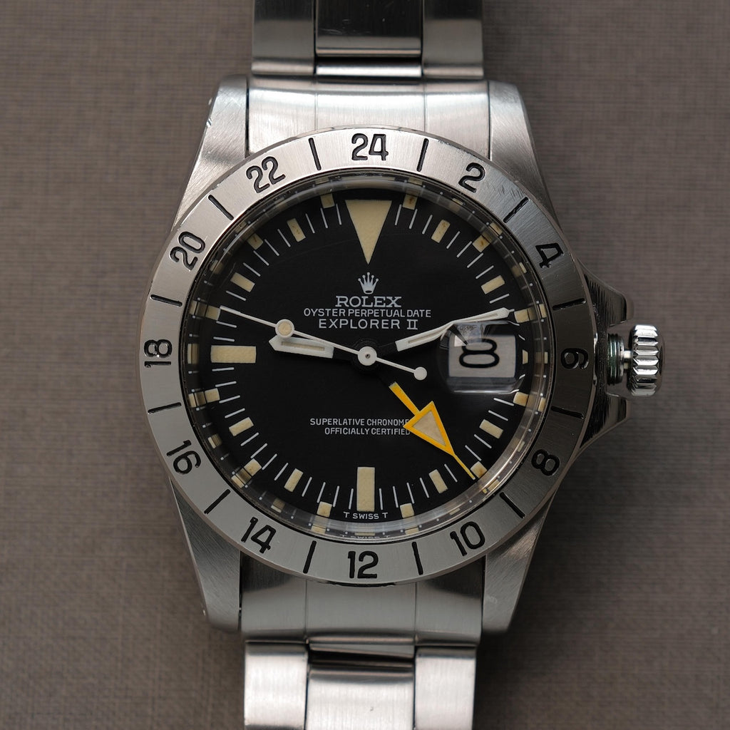 ロレックス/エクスプローラー2/1655/マーク２ダイヤル/マーク２ベゼル/日ロレオーバーホール証明書/ROLEX EXPLORER 2 Ref.1655 "Mk2 Dial, Mk2 Bezel" 1974y with Box and  JP ROLEX OH Guarantee