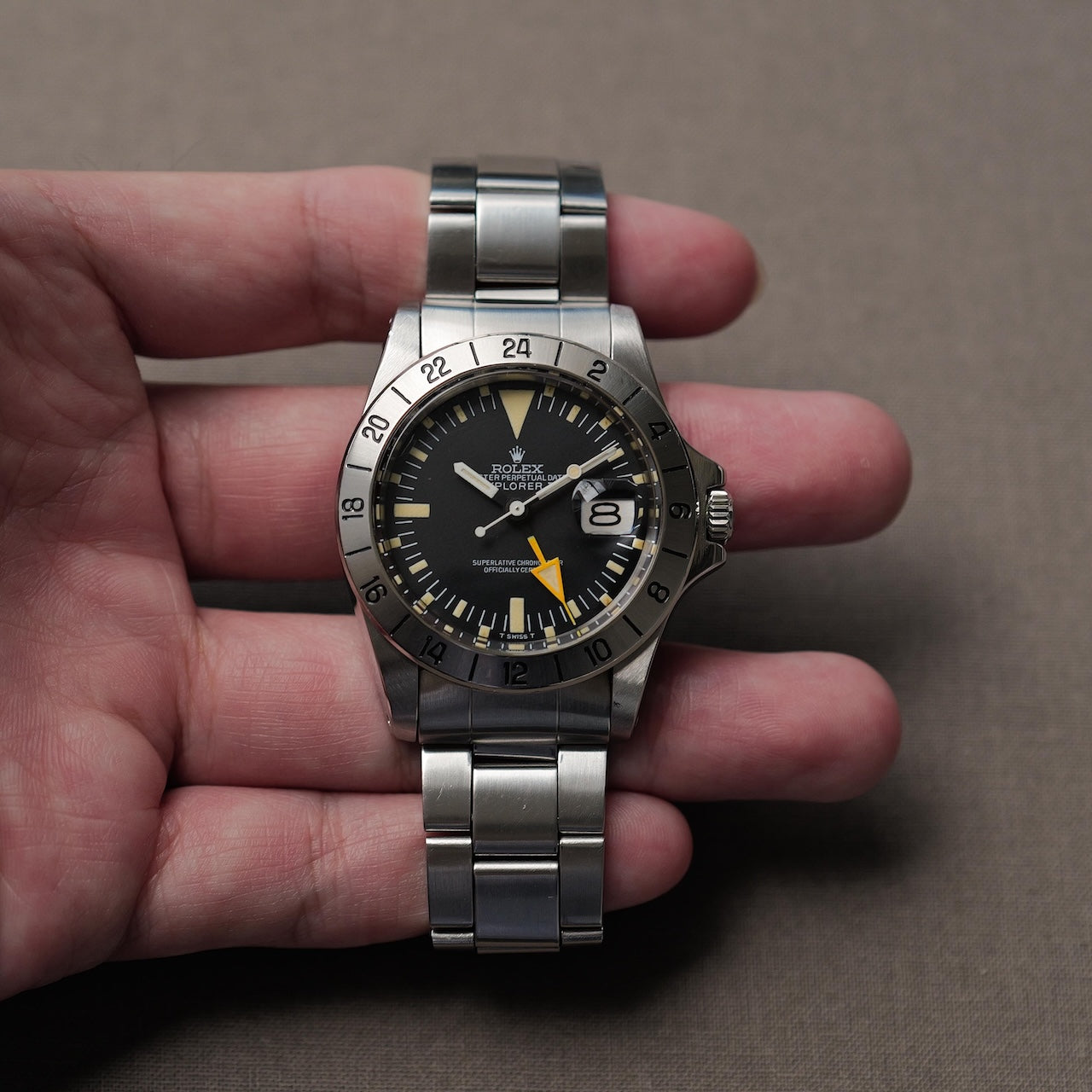 ロレックス/エクスプローラー2/1655/マーク２ダイヤル/マーク２ベゼル/日ロレオーバーホール証明書/ROLEX EXPLORER 2 Ref.1655 "Mk2 Dial, Mk2 Bezel" 1974y with Box and  JP ROLEX OH Guarantee