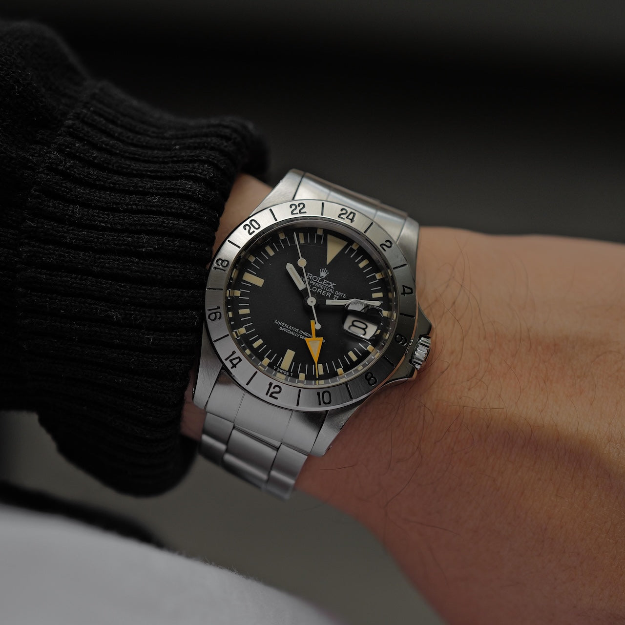ロレックス/エクスプローラー2/1655/マーク２ダイヤル/マーク２ベゼル/日ロレオーバーホール証明書/ROLEX EXPLORER 2 Ref.1655 "Mk2 Dial, Mk2 Bezel" 1974y with Box and  JP ROLEX OH Guarantee