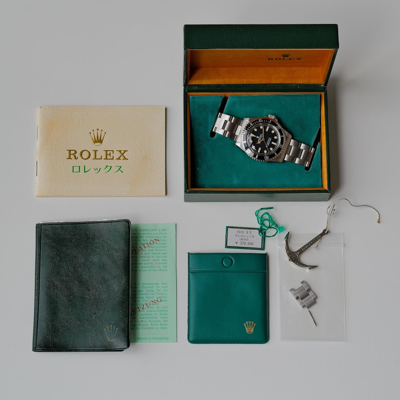 ロレックス/サブマリーナー5513/マーク4 マキシ ダイヤル/マットダイヤル/箱等付属/ROLEX SUBMARINER REF.5513 " MAXI Mark 4 DIAL"  Matte dial 1982Y with Box
