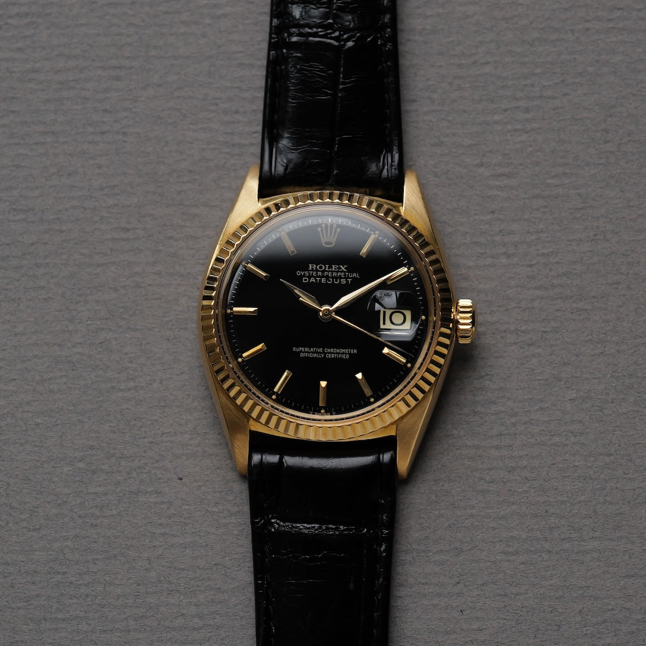 ロレックス デイトジャスト 1601 ロレックス/デイトジャスト1601/8/ミラーダイヤル/18Kイエローゴールド