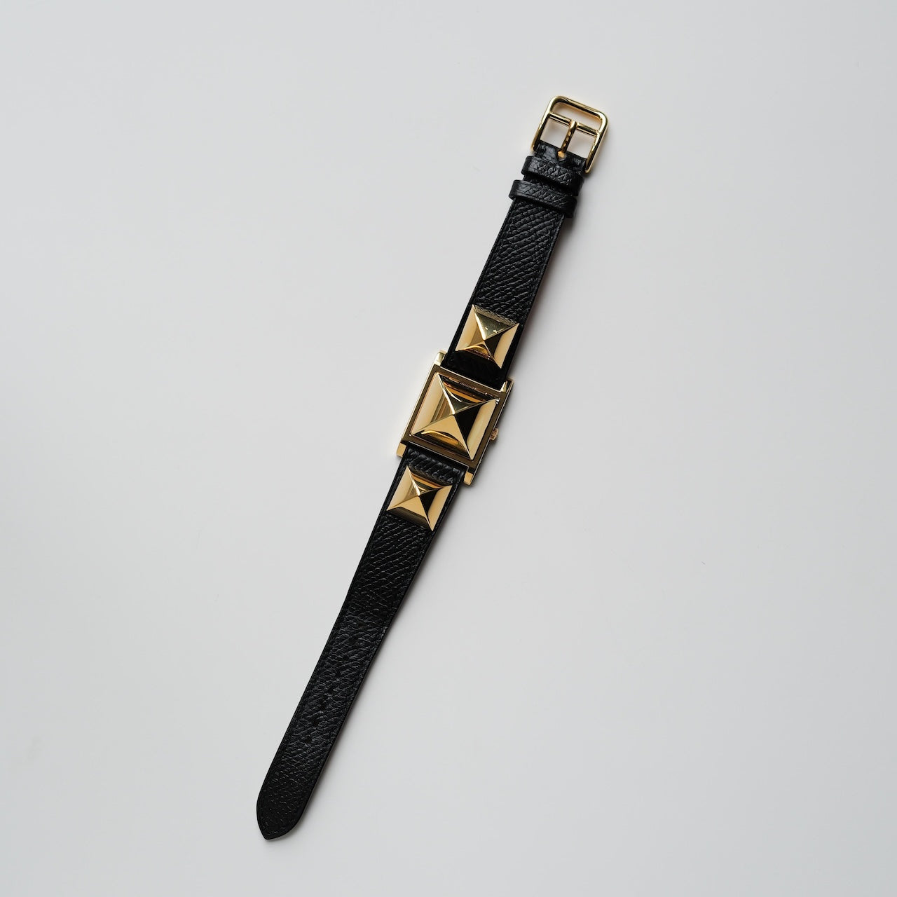 エルメス/メドール/ホワイトダイヤル/純正カーフ ブラック ストラップ/HERMES MEDOR WHITE DIAL black calf leather strap 1990s