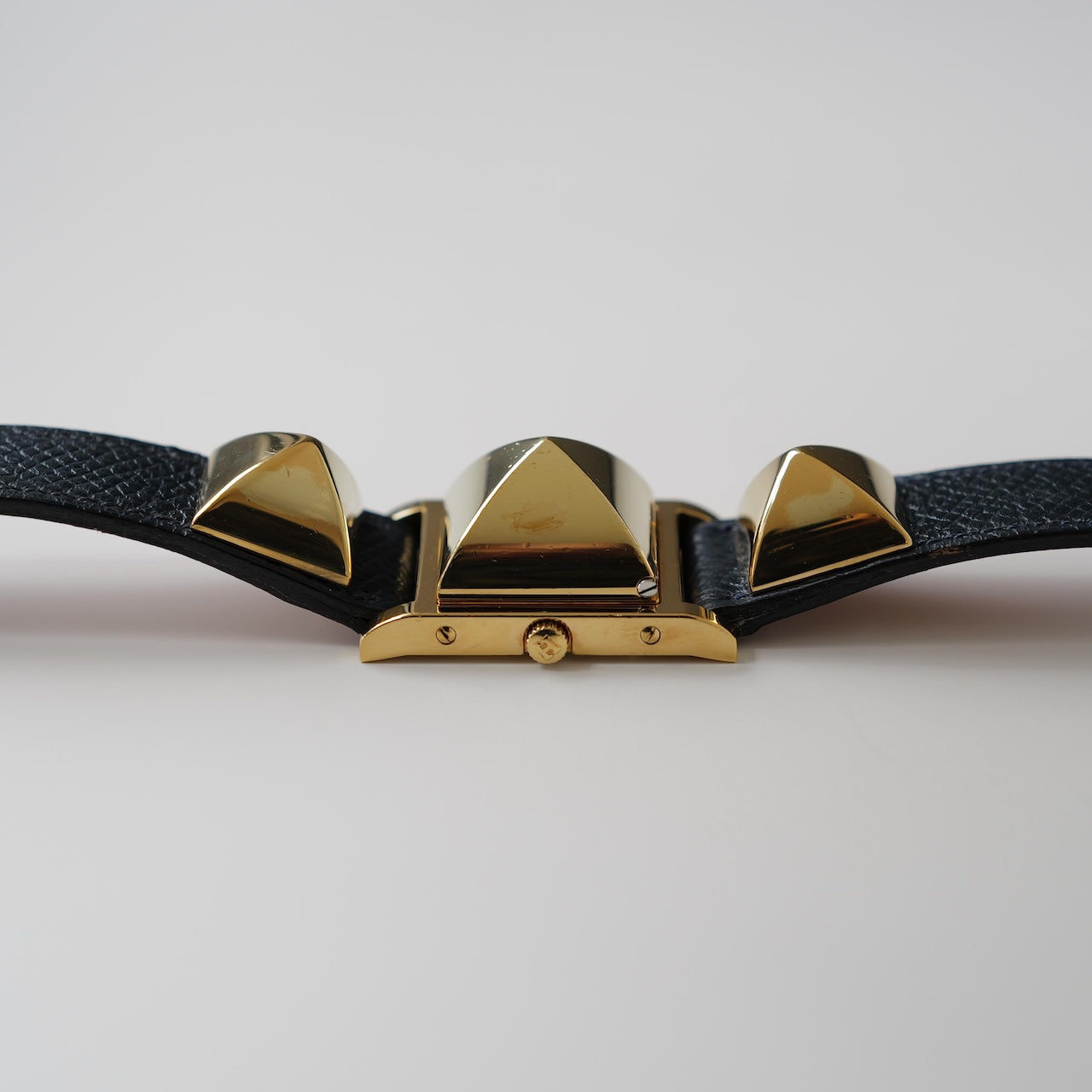 エルメス/メドール/ホワイトダイヤル/純正カーフ ネイビー ストラップ/HERMES MEDOR WHITE DIAL Calf Leather Navy Strap 1990s