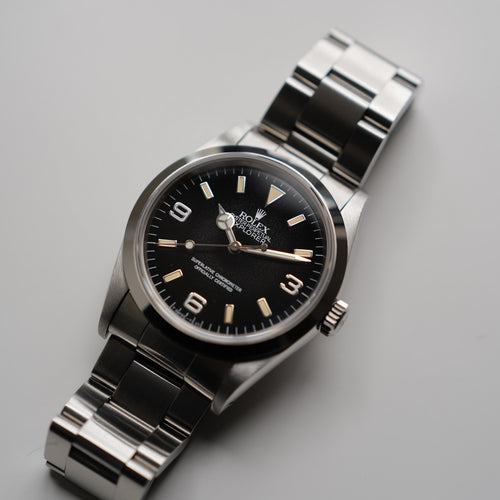 ロレックス/エクスプローラー1/14270/X番/パティーナ/オールトリチウム/シングルバックル/ROLEX EXPLORER 1 REF.14270 "Patina" X-Serial All tritium SIngle buckle 1991Y