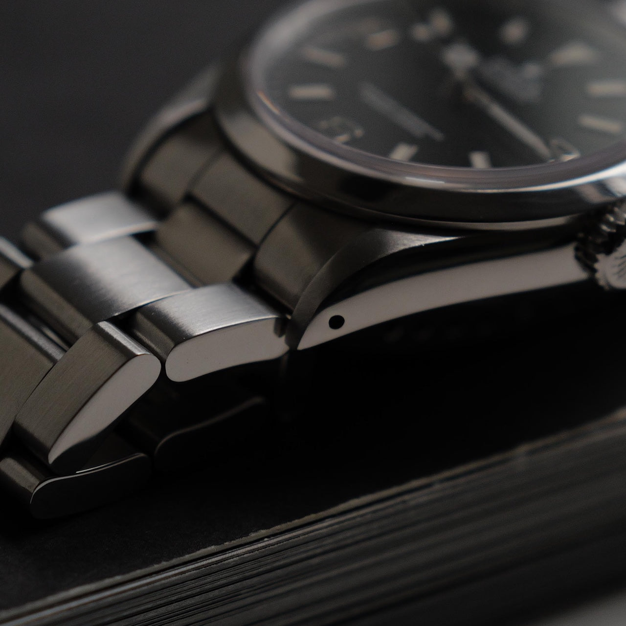 ロレックス/エクスプローラー1/14270/E番/ブラックアウト/シルバーレター/オールトリチウム/シングルバックル/箱等付属/ROLEX EXPLORER 1 REF.14270 "BLACK OUT, SILVER LETTER" E-Serial All tritium Single Buckle 1990Y with Box