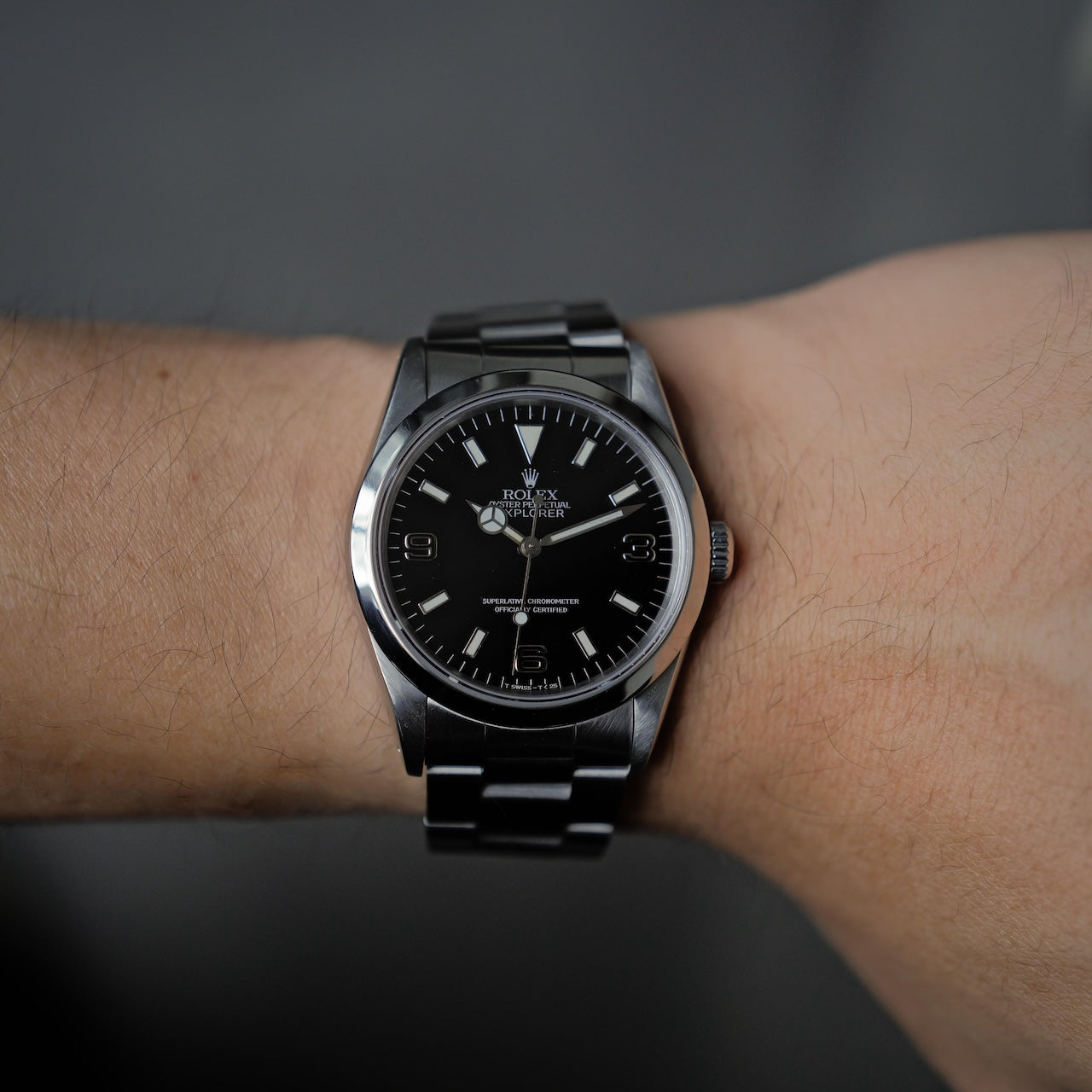 ROLEX　ロレックス　エクスプローラー１ ロレックス/エクスプローラー1/14270/E番/ブラックアウト/シルバー