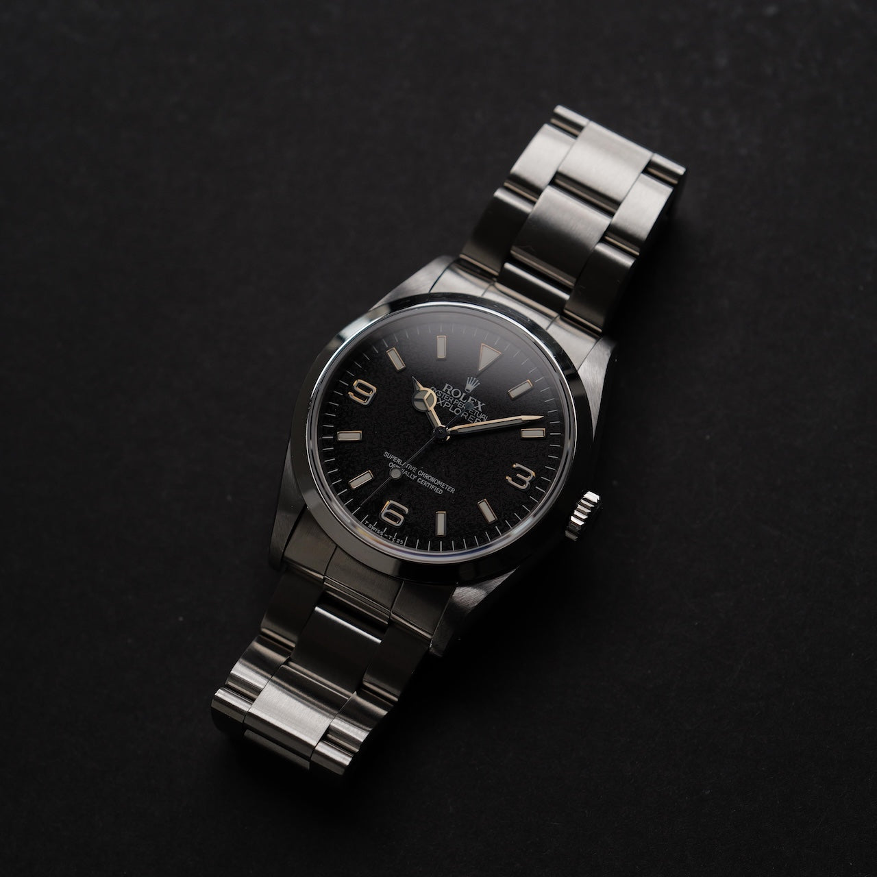 ロレックス/エクスプローラー1/14270/X番/フローズンダイヤル/オールトリチウム/シングルバックル/箱・保証書付き/ROLEX EXPLORER 1 Ref.14270 "Frozen dial" X-serial All tritium Single buckle  1991Y with Box and Paper