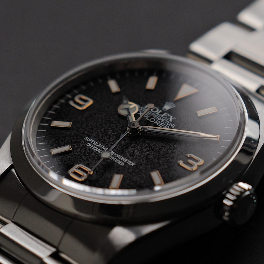 ロレックス/エクスプローラー1/14270/X番/フローズンダイヤル/オールトリチウム/シングルバックル/箱・保証書付き/ROLEX EXPLORER 1 Ref.14270 "Frozen dial" X-serial All tritium Single buckle  1991Y with Box and Paper