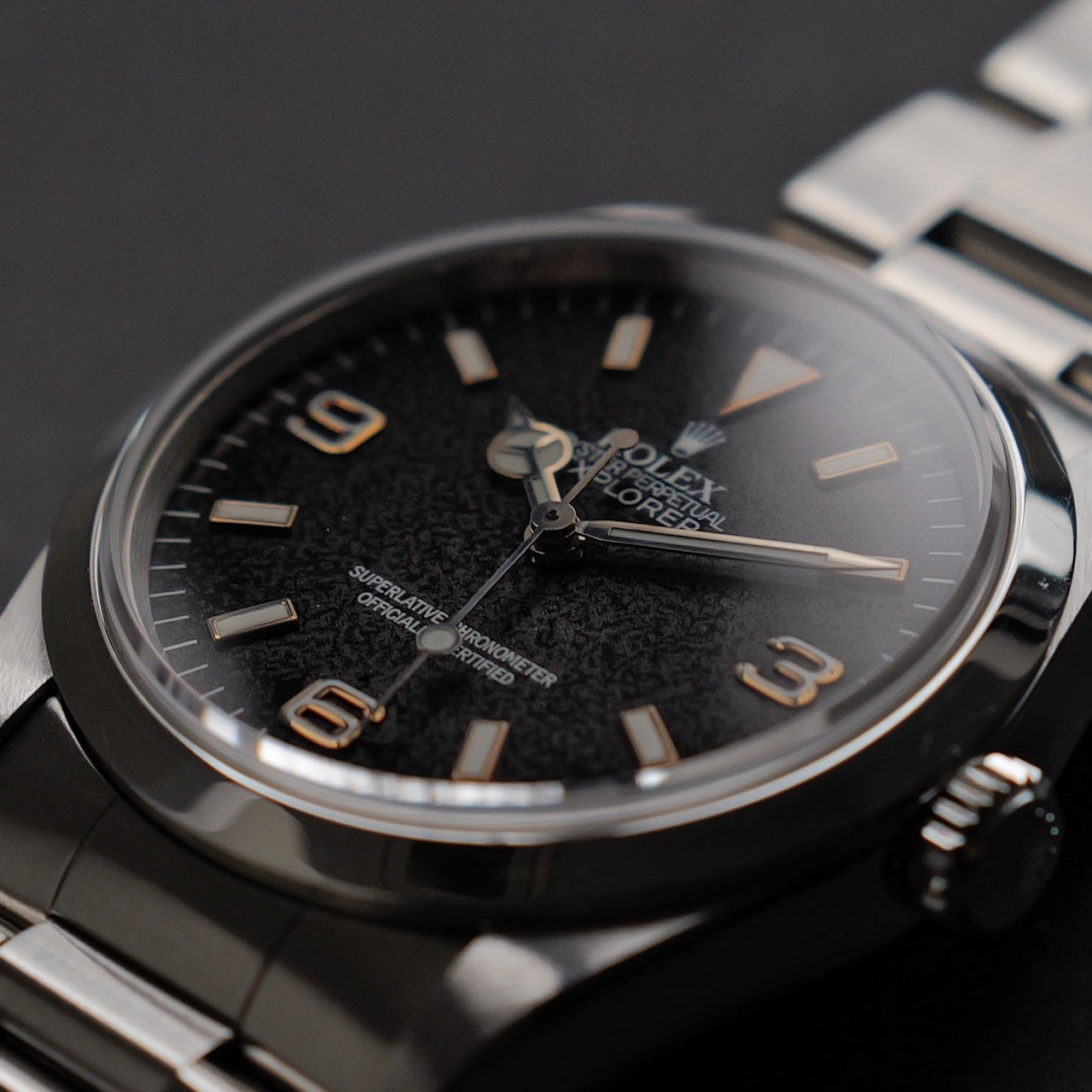 ロレックス/エクスプローラー1/14270/X番/フローズンダイヤル/オールトリチウム/シングルバックル/箱・保証書付き/ROLEX EXPLORER 1 Ref.14270 "Frozen dial" X-serial All tritium Single buckle  1991Y with Box and Paper