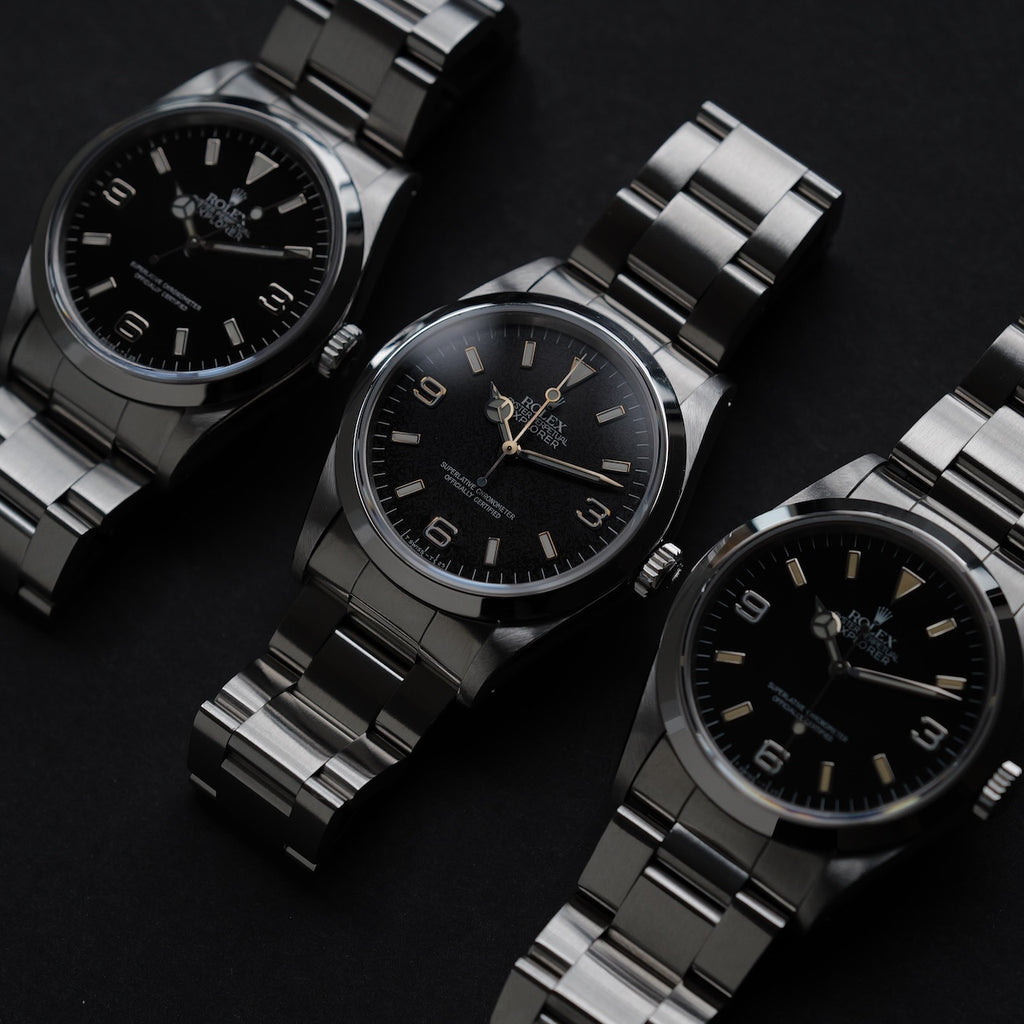 ロレックス/エクスプローラー1/14270/X番/フローズンダイヤル/オールトリチウム/シングルバックル/箱・保証書付き/ROLEX EXPLORER 1 Ref.14270 "Frozen dial" X-serial All tritium Single buckle  1991Y with Box and Paper