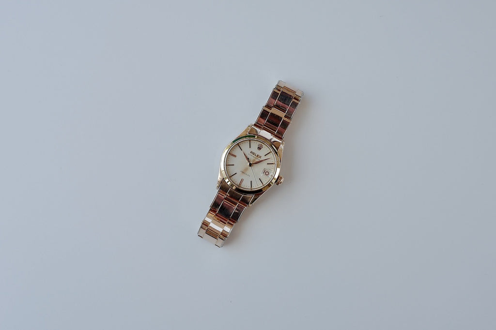 ROLEX OYSTER DATE REF.6466 / 18KPGP with guarantee
