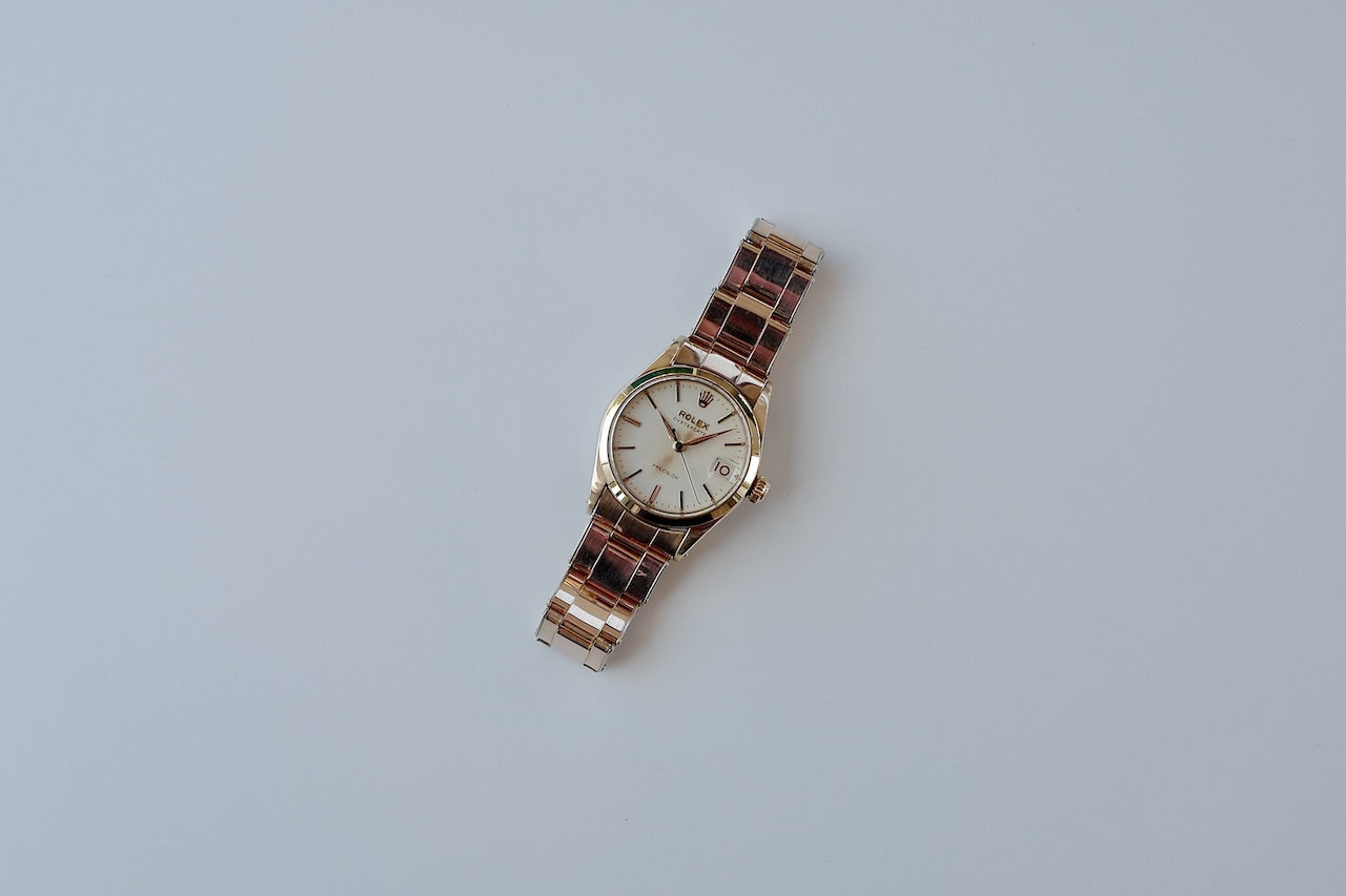 ROLEX OYSTER DATE REF.6466 / 18KPGP with guarantee